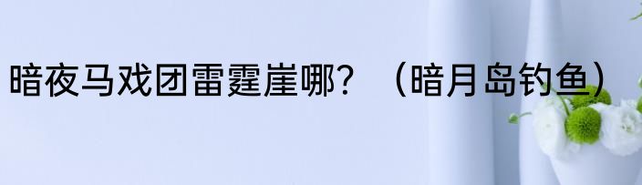 暗夜马戏团雷霆崖哪？（暗月岛钓鱼）