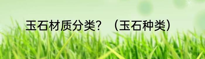 玉石材质分类？（玉石种类）