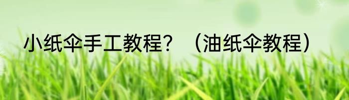 小纸伞手工教程？（油纸伞教程）