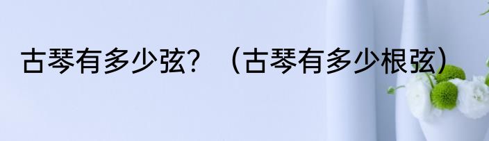 古琴有多少弦？（古琴有多少根弦）