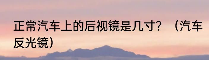 正常汽车上的后视镜是几寸？（汽车反光镜）