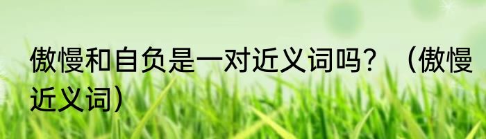 傲慢和自负是一对近义词吗？（傲慢近义词）