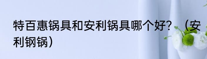 特百惠锅具和安利锅具哪个好？（安利钢锅）
