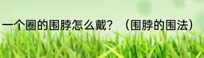 一个圈的围脖怎么戴？（围脖的围法）