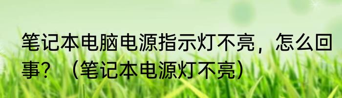笔记本电脑电源指示灯不亮，怎么回事？（笔记本电源灯不亮）