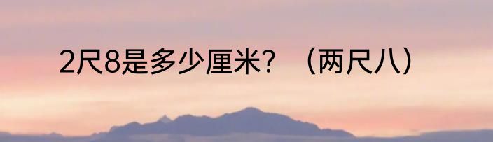 2尺8是多少厘米？（两尺八）