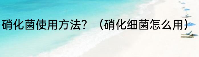 硝化菌使用方法？（硝化细菌怎么用）