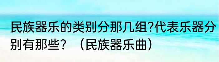 民族器乐的类别分那几组?代表乐器分别有那些？（民族器乐曲）