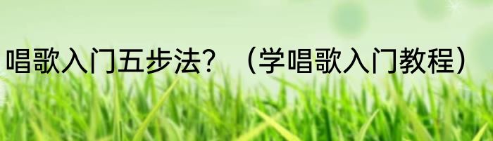 唱歌入门五步法？（学唱歌入门教程）