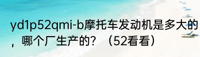 yd1p52qmi-b摩托车发动机是多大的，哪个厂生产的？（52看看）