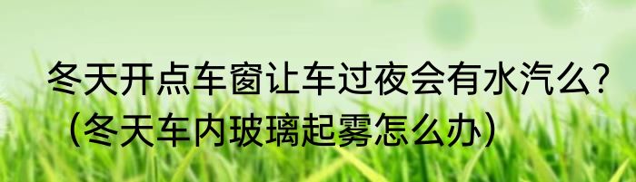 冬天开点车窗让车过夜会有水汽么？（冬天车内玻璃起雾怎么办）