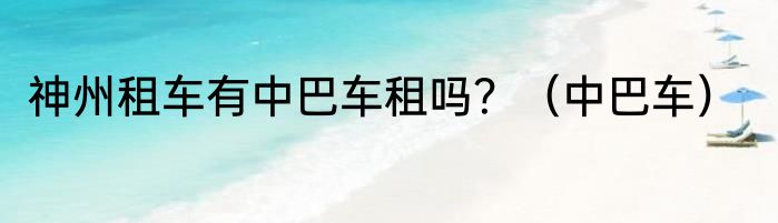 神州租车有中巴车租吗？（中巴车）