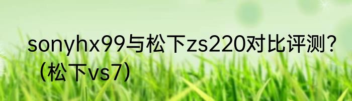 sonyhx99与松下zs220对比评测？（松下vs7）