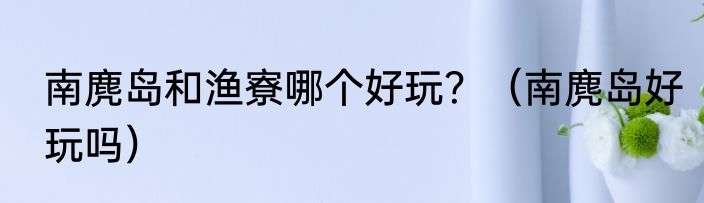 南麂岛和渔寮哪个好玩？（南麂岛好玩吗）