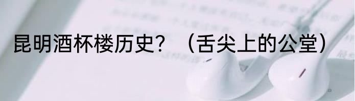 昆明酒杯楼历史？（舌尖上的公堂）