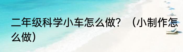 二年级科学小车怎么做？（小制作怎么做）