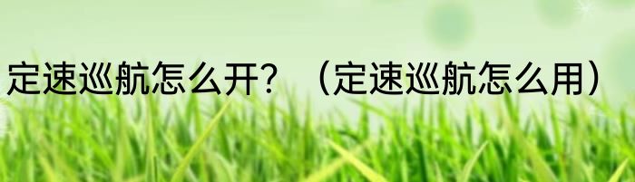 定速巡航怎么开？（定速巡航怎么用）