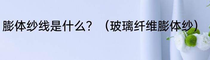 膨体纱线是什么？（玻璃纤维膨体纱）