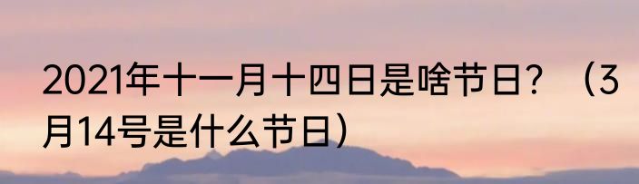 2021年十一月十四日是啥节日？（3月14号是什么节日）