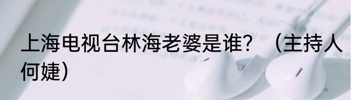上海电视台林海老婆是谁？（主持人何婕）