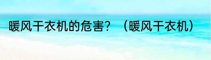 暖风干衣机的危害？（暖风干衣机）