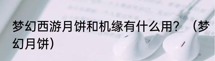梦幻西游月饼和机缘有什么用？（梦幻月饼）