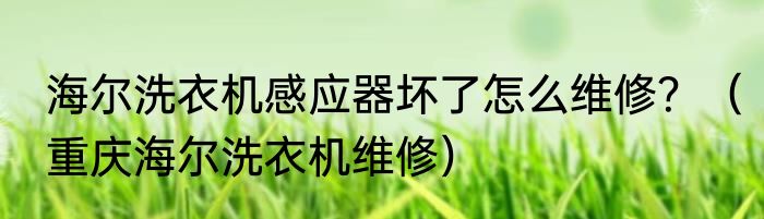 海尔洗衣机感应器坏了怎么维修？（重庆海尔洗衣机维修）