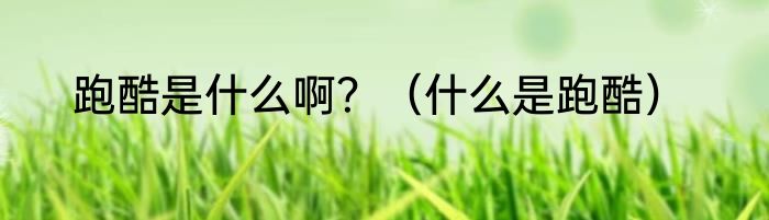 跑酷是什么啊？（什么是跑酷）