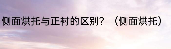 侧面烘托与正衬的区别？（侧面烘托）