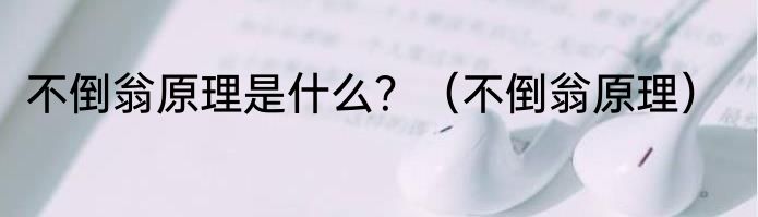 不倒翁原理是什么？（不倒翁原理）