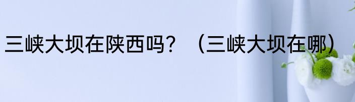 三峡大坝在陕西吗？（三峡大坝在哪）