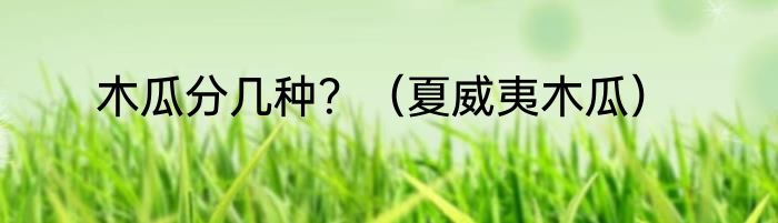 木瓜分几种？（夏威夷木瓜）