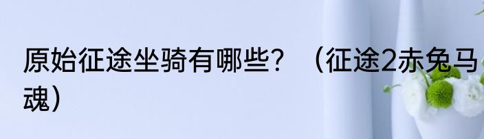 原始征途坐骑有哪些？（征途2赤兔马魂）