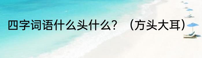 四字词语什么头什么？（方头大耳）