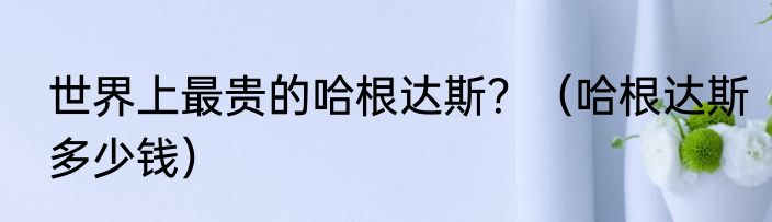 世界上最贵的哈根达斯？（哈根达斯多少钱）