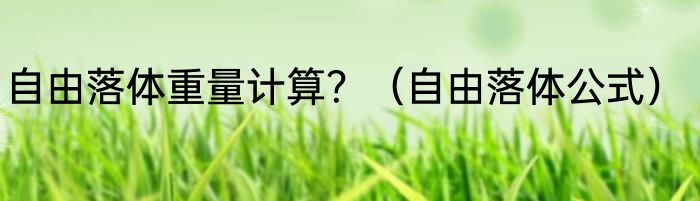 自由落体重量计算？（自由落体公式）