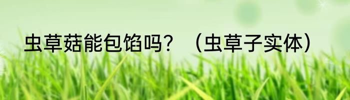 虫草菇能包馅吗？（虫草子实体）