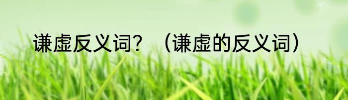 谦虚反义词？（谦虚的反义词）