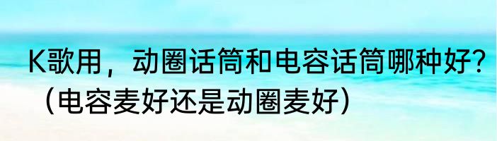 K歌用，动圈话筒和电容话筒哪种好？（电容麦好还是动圈麦好）