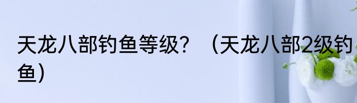 天龙八部钓鱼等级？（天龙八部2级钓鱼）