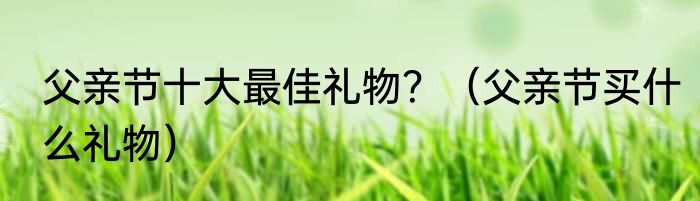 父亲节十大最佳礼物？（父亲节买什么礼物）