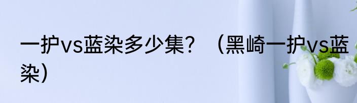 一护vs蓝染多少集？（黑崎一护vs蓝染）