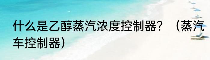 什么是乙醇蒸汽浓度控制器？（蒸汽车控制器）