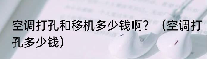 空调打孔和移机多少钱啊？（空调打孔多少钱）