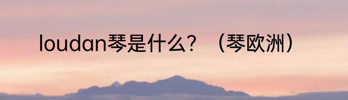 loudan琴是什么？（琴欧洲）