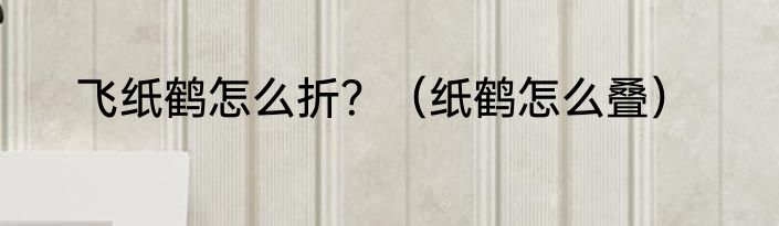 飞纸鹤怎么折？（纸鹤怎么叠）