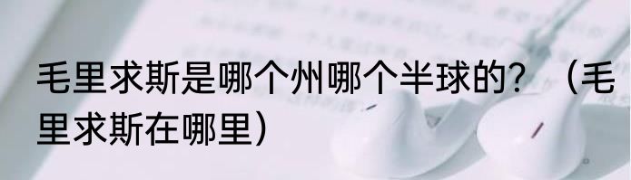 毛里求斯是哪个州哪个半球的？（毛里求斯在哪里）