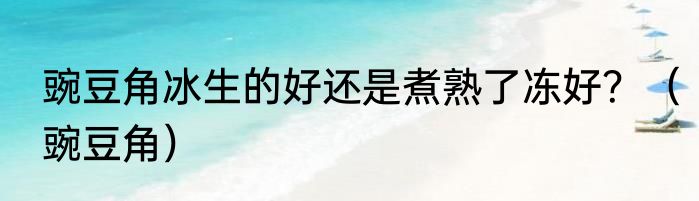 豌豆角冰生的好还是煮熟了冻好？（豌豆角）