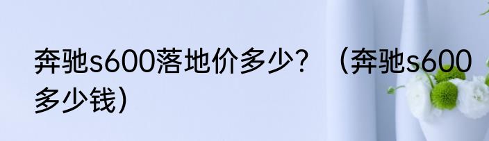 奔驰s600落地价多少？（奔驰s600多少钱）