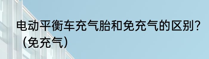 电动平衡车充气胎和免充气的区别？（免充气）